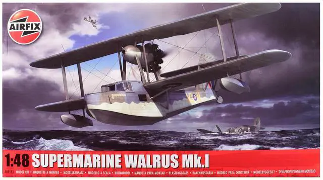 Main image of Level 3 Model Kit Supermarine Walrus Mk.I Aircraft with 3 Scheme Options 1/48 Plastic Model Kit by Airfix