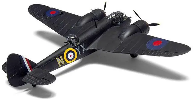 Alt view image 6 of 6 - Level 2 Model Kit of Bristol Blenheim Mk.IF Aircraft with 2 Scheme Options 1/72 Plastic Model kit by Airfix