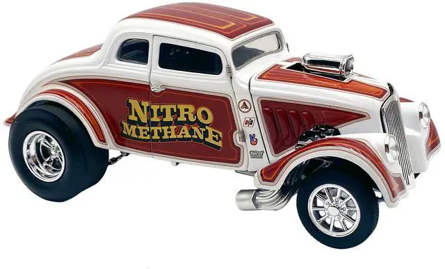 Main image of 1933 Gasser "Nitro Methane" White and Brown Limited Edition to 348 pieces Worldwide 1/18 Diecast Model Car by ACME