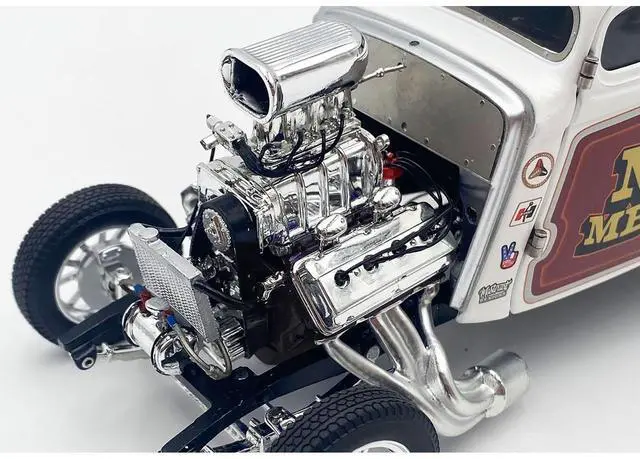 Alt view image 3 of 6 - 1933 Gasser "Nitro Methane" White and Brown Limited Edition to 348 pieces Worldwide 1/18 Diecast Model Car by ACME