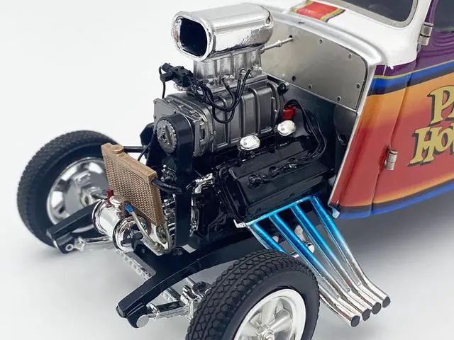 Alt view image 3 of 6 - 1933 Gasser "Prock & Howell - F Troop" Blue and White with Stripes Limited Edition to 348 pieces 1/18 Diecast Model Car by ACME
