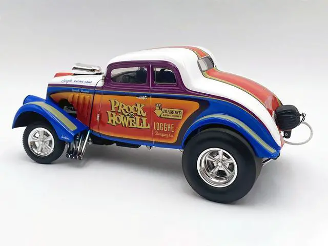 Alt view image 5 of 6 - 1933 Gasser "Prock & Howell - F Troop" Blue and White with Stripes Limited Edition to 348 pieces 1/18 Diecast Model Car by ACME