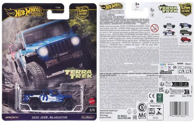 Alt view image 3 of 3 - 2020 Jeep Gladiator Pickup Truck Blue Metallic "MOPAR" "Terra Trek" Series Diecast Model Car by Hot Wheels