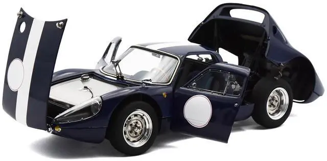 Alt view image 2 of 6 - Porsche 904 Carrera GTS Dark Blue with White Stripe "Bonhams Scottsdale Auction 2017" Limited Ed 1/18 Diecast Model Car by CMC