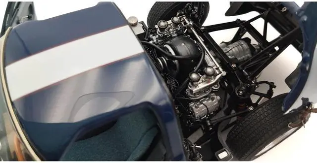 Alt view image 4 of 6 - Porsche 904 Carrera GTS Dark Blue with White Stripe "Bonhams Scottsdale Auction 2017" Limited Ed 1/18 Diecast Model Car by CMC