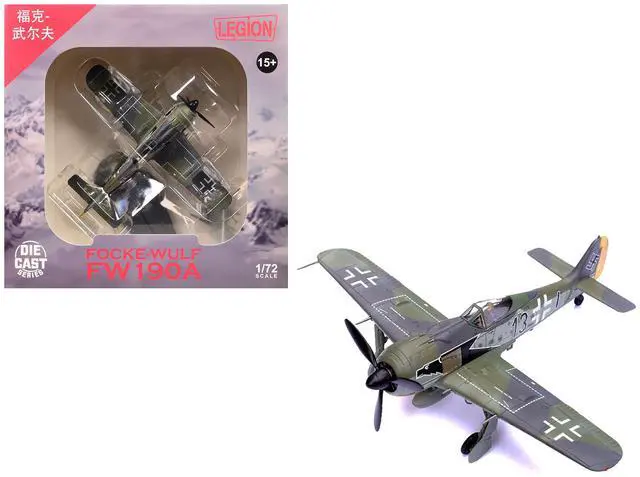Main image of Focke-Wulf Fw 190A Aircraft "Black 13, 8./JG 2 Richthofen, France" (1943) German Luftwaffe 1/72 Diecast Model by Legion