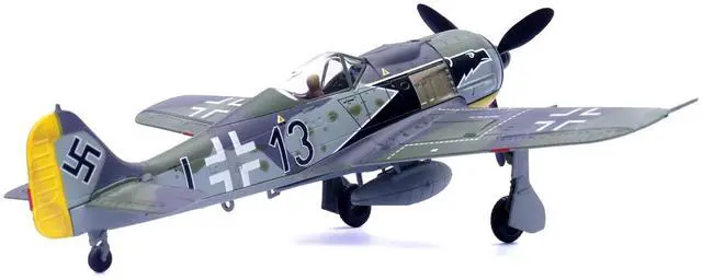 Alt view image 3 of 6 - Focke-Wulf Fw 190A Aircraft "Black 13, 8./JG 2 Richthofen, France" (1943) German Luftwaffe 1/72 Diecast Model by Legion