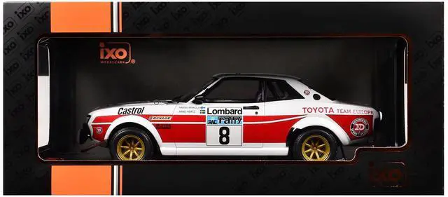 Alt view image 3 of 3 - Toyota Celica 2000 GT (RA21) #8 Hannu Mikkola - Arne Hertz 2nd Place "RAC Rally" (1977) 1/18 Diecast Model Car by IXO Models