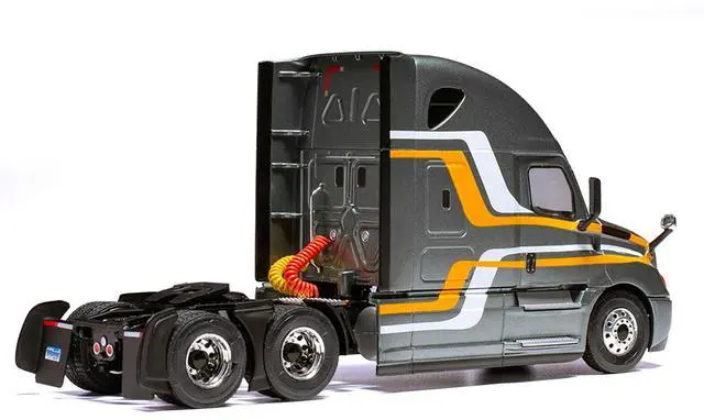 Alt view image 4 of 6 - 2018 Freightliner Cascadia Truck Tractor Gray Metallic with Stripes 1/43 Diecast Model by IXO Models
