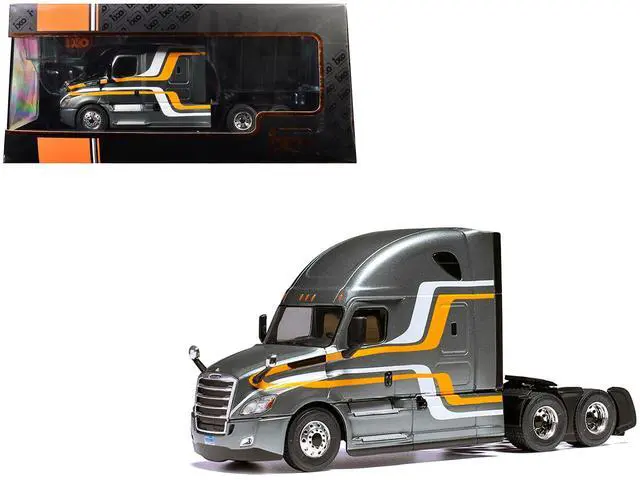 Alt view image 6 of 6 - 2018 Freightliner Cascadia Truck Tractor Gray Metallic with Stripes 1/43 Diecast Model by IXO Models