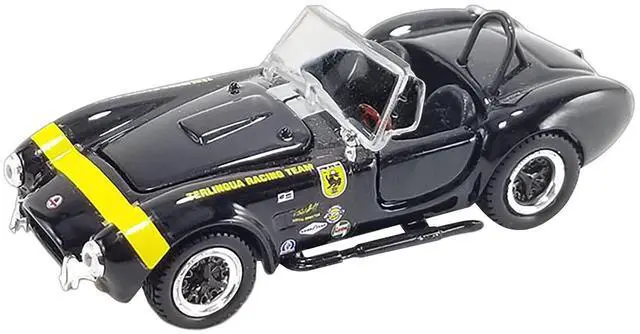 Alt view image 5 of 6 - Shelby Cobra 427 S/C "Terlingua Racing Team" Black with Yellow "Shelby Collectibles" Series 1/64 Diecast Model Car by ACME