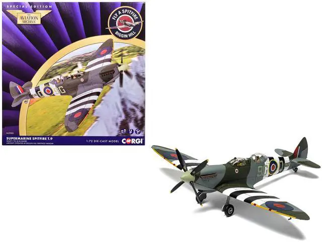 Main image of Supermarine Spitfire T.9 Aircraft "Biggin Hill Heritage Hangar" Royal Canadian Air Force 1/72 Diecast Model by Corg