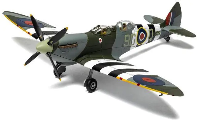 Alt view image 2 of 6 - Supermarine Spitfire T.9 Aircraft "Biggin Hill Heritage Hangar" Royal Canadian Air Force 1/72 Diecast Model by Corg