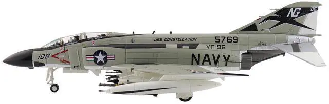 Alt view image 2 of 6 - McDonnell Douglas F-4J Phantom II Fighter-Bomber Aircraft "VF-96 Fighting Falcons" US Navy 1/72 Diecast Model by Hobby Master.