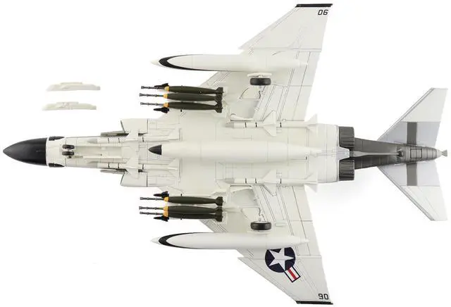 Alt view image 5 of 6 - McDonnell Douglas F-4J Phantom II Fighter-Bomber Aircraft "VF-96 Fighting Falcons" US Navy 1/72 Diecast Model by Hobby Master.