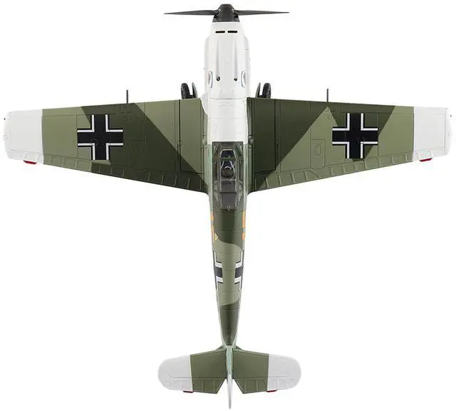 Alt view image 4 of 6 - Messerschmitt Bf 109E-3 Fighter Aircraft "Yellow 15, France" (1940) German Luftwaffe 1/48 Diecast Model by Hobby Master.