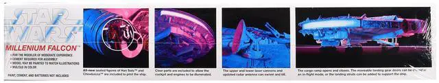 Alt view image 2 of 4 - Han Solo's Millennium Falcon "Star Wars: A New Hope" (1977) Movie (Skill 3) 1/72 Plastic Model Kit by MPC