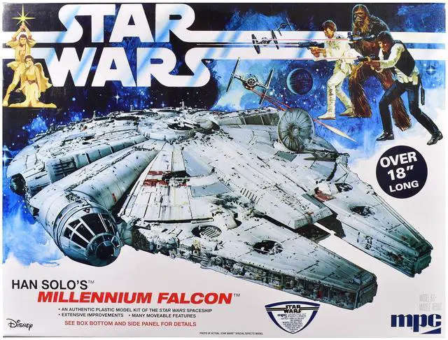 Main image of Han Solo's Millennium Falcon "Star Wars: A New Hope" (1977) Movie (Skill 3) 1/72 Plastic Model Kit by MPC