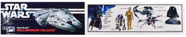 Alt view image 3 of 4 - Han Solo's Millennium Falcon "Star Wars: A New Hope" (1977) Movie (Skill 3) 1/72 Plastic Model Kit by MPC