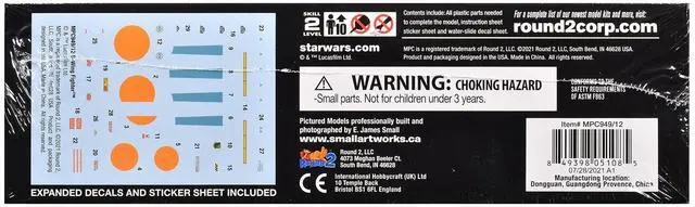 Alt view image 3 of 4 - B-Wing Fighter "Star Wars: Return of the Jedi" (1983) Movie (Skill 2 Snap It) 1/144 Plastic Model Kit by MPC
