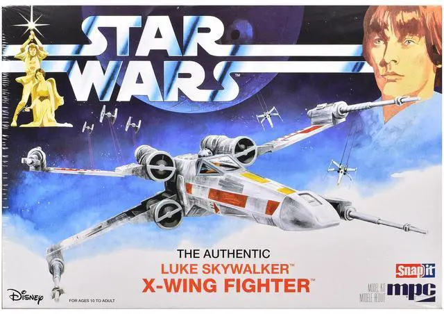 Main image of Luke Skywalker X-Wing Fighter "Star Wars: A New Hope" (1977) Movie (Skill 2 Snap It) 1/63 Plastic Model Kit by MPC