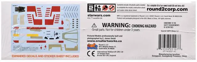 Alt view image 3 of 4 - Luke Skywalker X-Wing Fighter "Star Wars: A New Hope" (1977) Movie (Skill 2 Snap It) 1/63 Plastic Model Kit by MPC