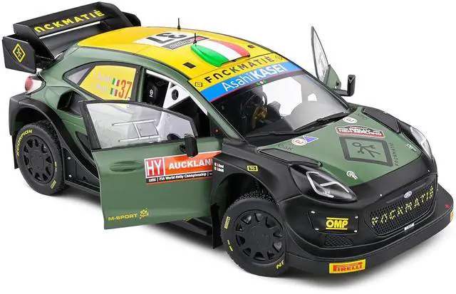 Alt view image 2 of 6 - Ford Puma Rally1 Hybrid #37 "Rally New Zealand" (2022) "Competition" 1/18 Diecast Model Car by Solido