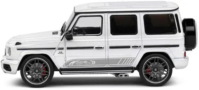Alt view image 2 of 6 - 2022 Mercedes-Benz AMG G63 Diamond White Metallic with Graphics 1/43 Diecast Model Car by Solido