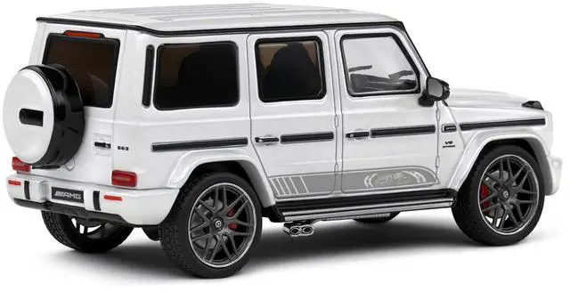 Alt view image 3 of 6 - 2022 Mercedes-Benz AMG G63 Diamond White Metallic with Graphics 1/43 Diecast Model Car by Solido
