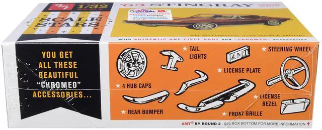 Alt view image 3 of 4 - Skill 2 Model Kit 1963 Chevrolet Corvette Stingray Hardtop "Scale Stars" 1/32 Scale Model by AMT