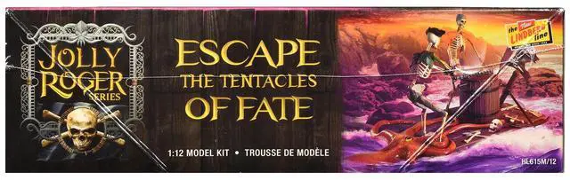 Alt view image 2 of 4 - Skill 2 Jolly Roger Series "Escape the Tentacles of Fate" Diorama Set 1/12 Plastic Model Kit by Lindberg