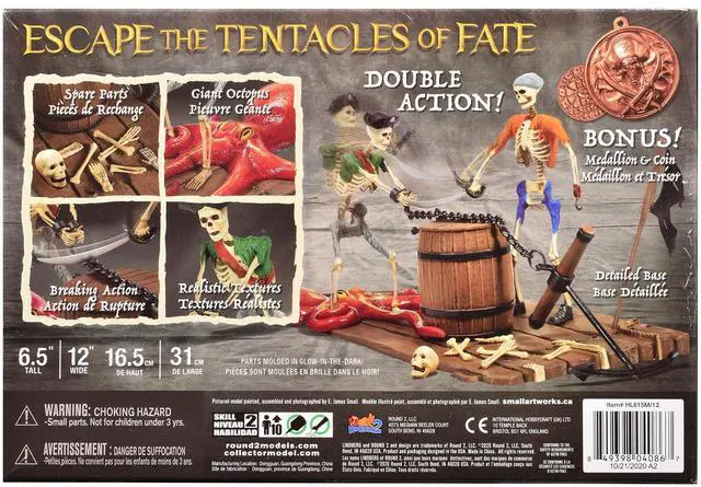 Alt view image 4 of 4 - Skill 2 Jolly Roger Series "Escape the Tentacles of Fate" Diorama Set 1/12 Plastic Model Kit by Lindberg