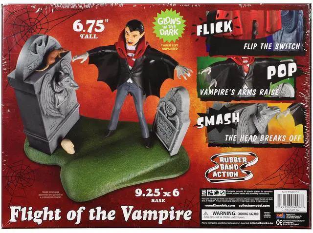 Alt view image 3 of 3 - Skill 2 Haunted Manor "Flight of the Vampire" Diorama Set 1/12 Plastic Model Kit by Polar Lights