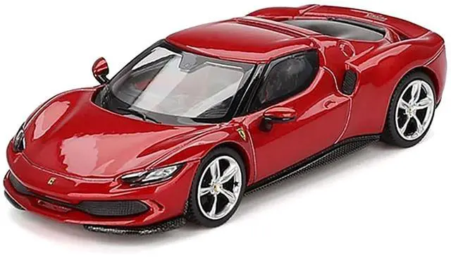 Alt view image 2 of 6 - Ferrari 296 GTB Rosso Imola Red 1/64 Diecast Model Car by BBR