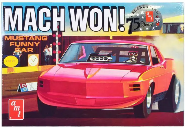 Main image of Skill 3 Model Kit 1970 Ford Mustang Funny Car "Mach Won" 1/25 Scale Model by AMT