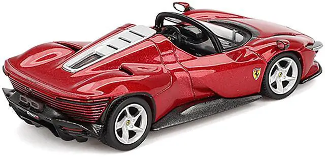 Alt view image 3 of 6 - Ferrari Daytona SP3 Rosso Imola Red with Blue Interior 1/64 Diecast Model Car by BBR