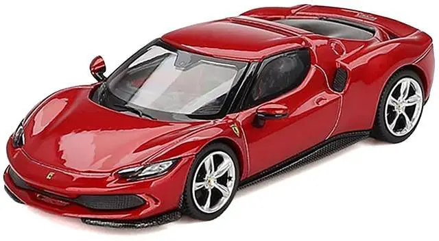 Alt view image 4 of 6 - Ferrari 296 GTB Rosso Imola Red 1/64 Diecast Model Car by BBR