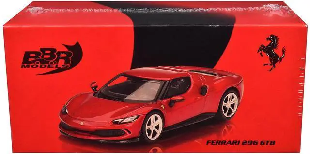Alt view image 5 of 6 - Ferrari 296 GTB Rosso Imola Red 1/64 Diecast Model Car by BBR