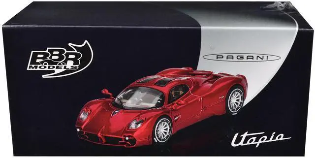 Alt view image 5 of 6 - Pagani Utopia Dubai Red 1/64 Diecast Model Car by BBR