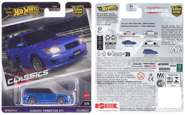 Alt view image 3 of 3 - Subaru Forester STi Blue Metallic "Modern Classics" Series Diecast Model Car by Hot Wheels