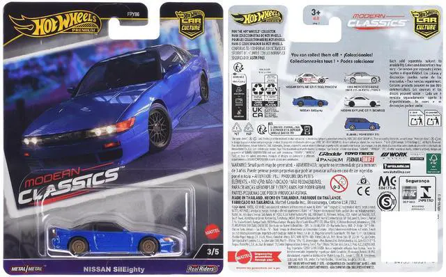 Alt view image 3 of 3 - Nissan SilEighty Blue Metallic "Modern Classics" Series Diecast Model Car by Hot Wheels