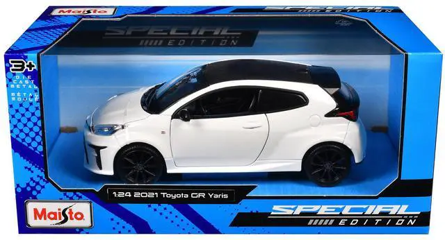 Alt view image 3 of 3 - 2021 Toyota GR Yaris White with Carbon Top "Special Edition" Series 1/24 Diecast Model Car by Maisto