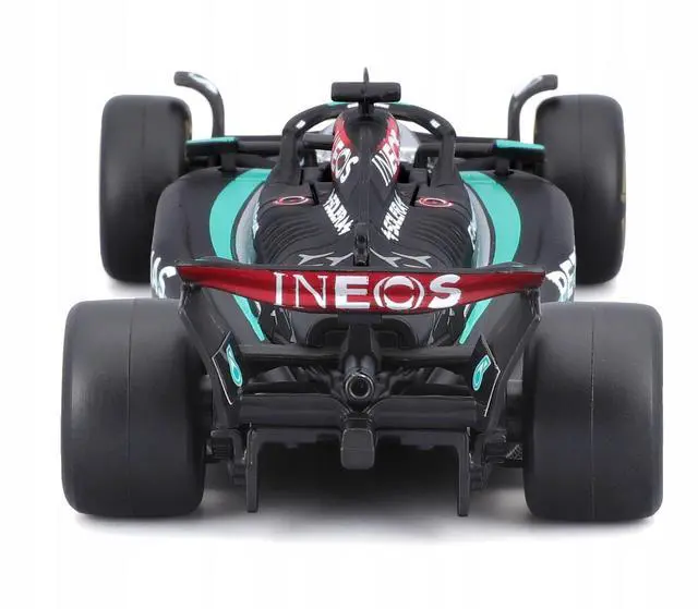 Alt view image 5 of 6 - Mercedes-AMG F1 W15 E Performance #63 "Petronas" F1 World Championship 2024 with/Figure & Case 1/43 Diecast Model Car by Bburago