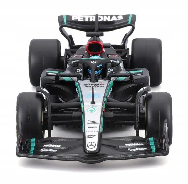 Alt view image 4 of 6 - Mercedes-AMG F1 W15 E Performance #63 "Petronas" F1 World Championship 2024 with/Figure & Case 1/43 Diecast Model Car by Bburago