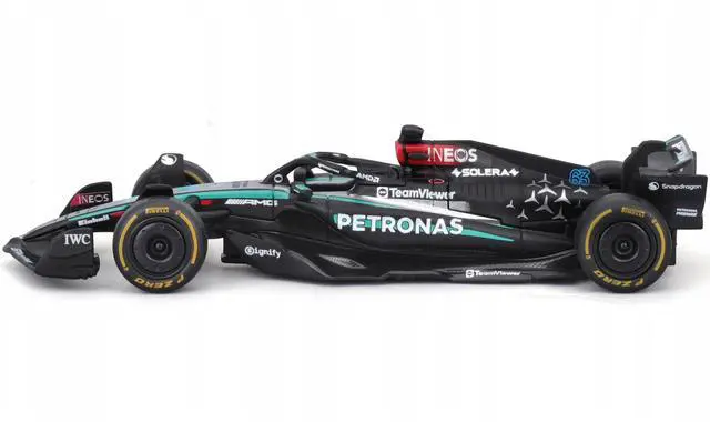 Alt view image 2 of 6 - Mercedes-AMG F1 W15 E Performance #63 "Petronas" F1 World Championship (2024) "Race" 1/43 Diecast Model Car by Bburago