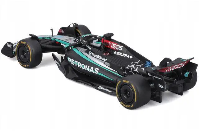 Alt view image 3 of 6 - Mercedes-AMG F1 W15 E Performance #63 "Petronas" F1 World Championship (2024) "Race" 1/43 Diecast Model Car by Bburago