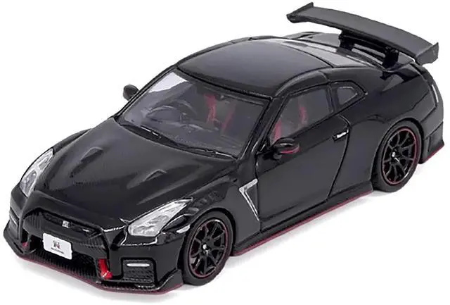 Alt view image 2 of 6 - Nissan GT-R (R35) Nismo RHD (Right Hand Drive) Nismo Black with Carbon Hood and Top 1/64 Diecast Model Car by Inno Models