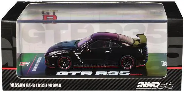 Alt view image 6 of 6 - Nissan GT-R (R35) Nismo RHD (Right Hand Drive) Nismo Black with Carbon Hood and Top 1/64 Diecast Model Car by Inno Models