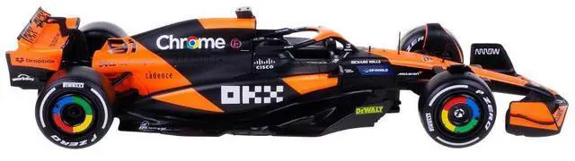 Alt view image 2 of 6 - McLaren MCL38 #81 Oscar Piastri "OKX" Formula One F1 "Miami GP" (2024) w/Figure 1/24 Diecast Model Car by Bburago