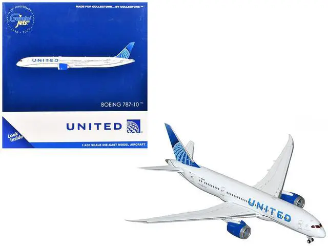 Main image of Boeing 787-8 Commercial Aircraft "United Airlines" (N26902) White with Blue Tail 1/400 Diecast Model by GeminiJets